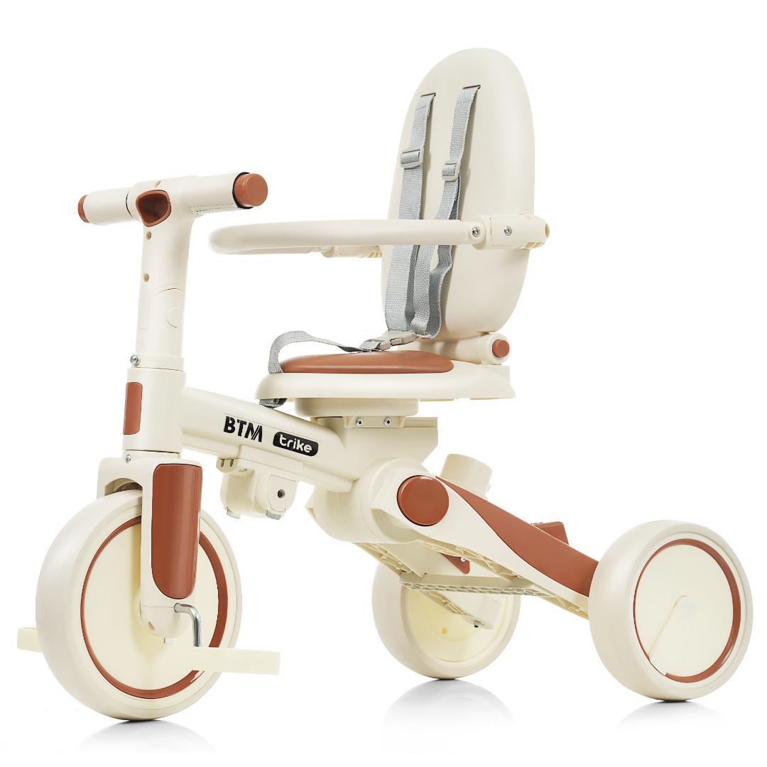 子供用三輪車 かじとり手押し棒 おしゃれ 5in1 ランニングバイク 座面回転