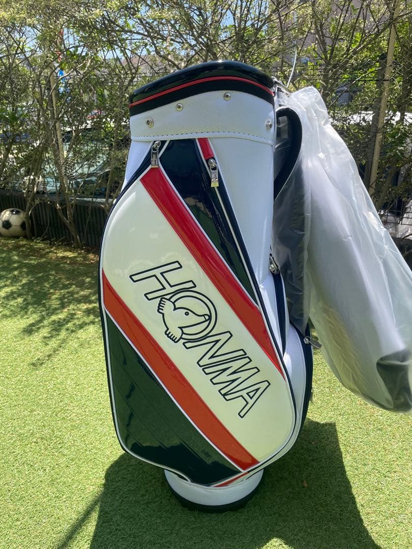 HONMA ゴルフバッグ ホワイト/ネイビー/レッド