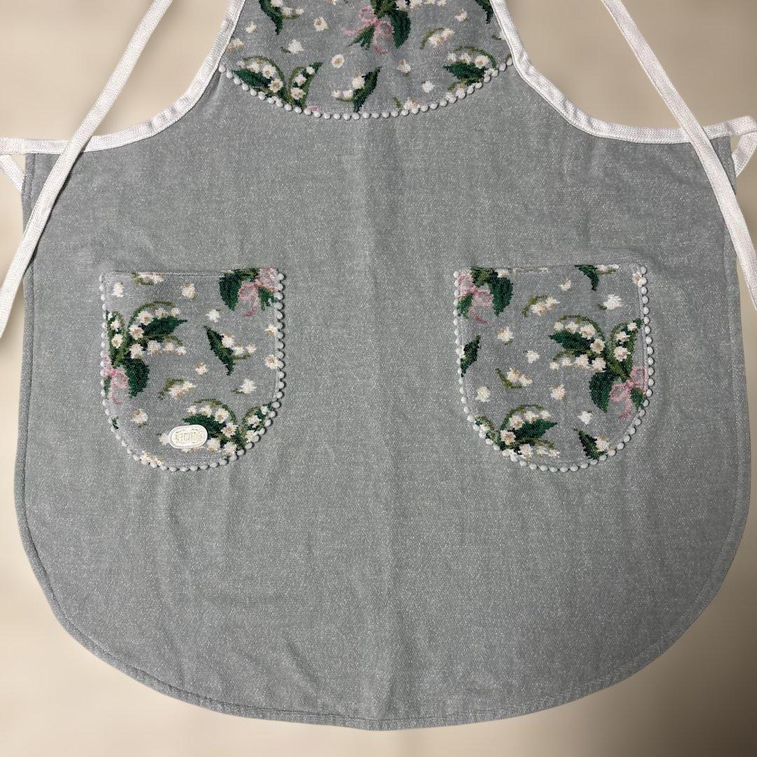 未使用品　FEILER フェイラー　エプロン　ブルーグレー