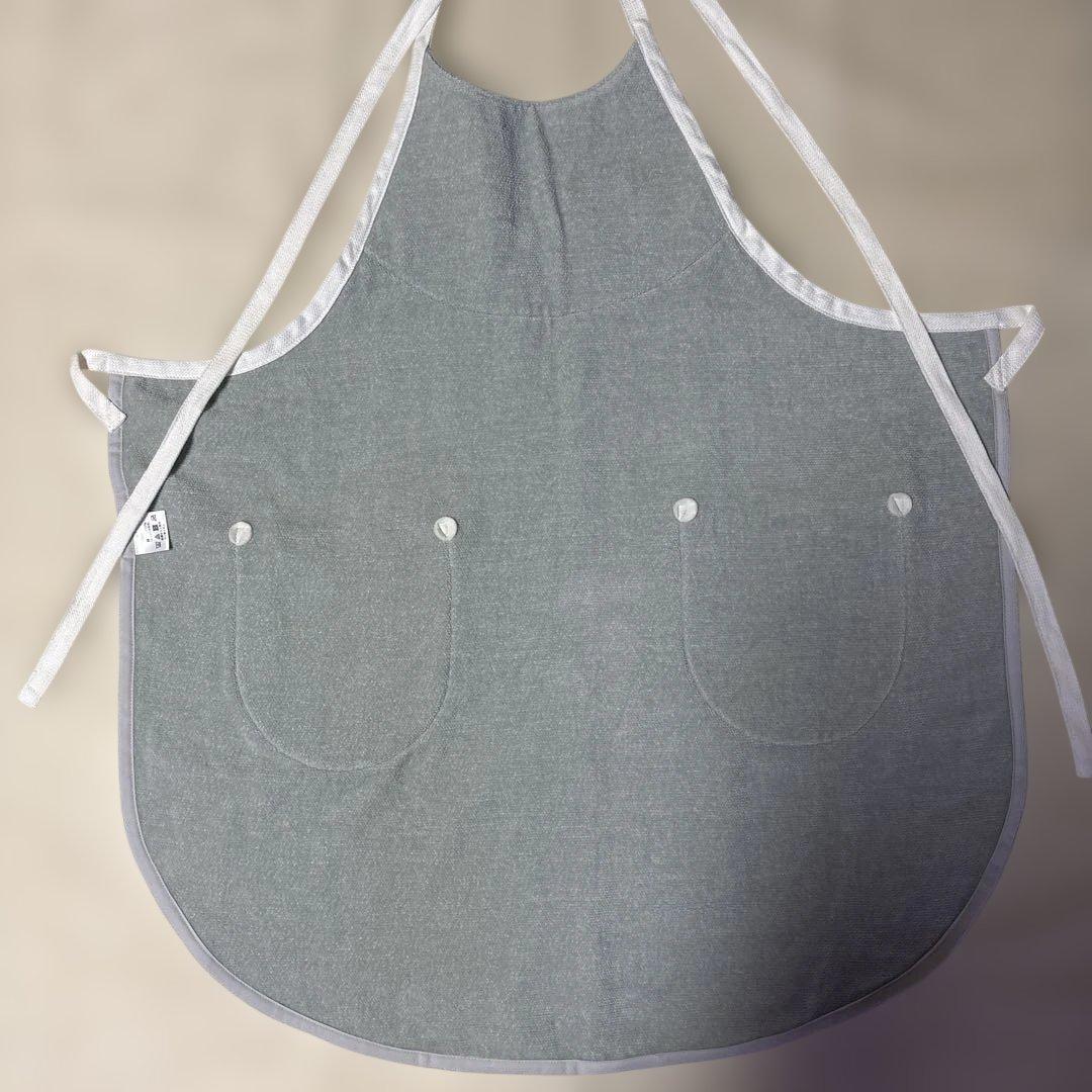 未使用品　FEILER フェイラー　エプロン　ブルーグレー