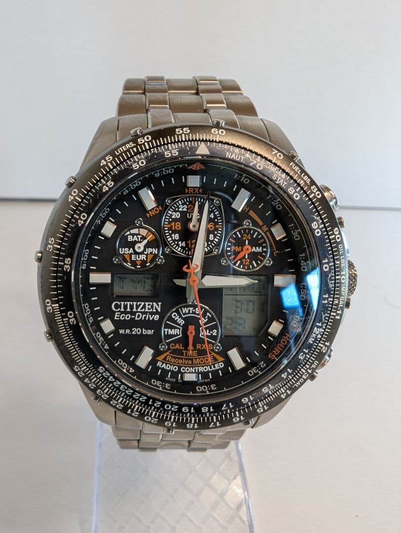 CITIZEN スカイホーク/電波ソーラー/チタン/U600-T011110