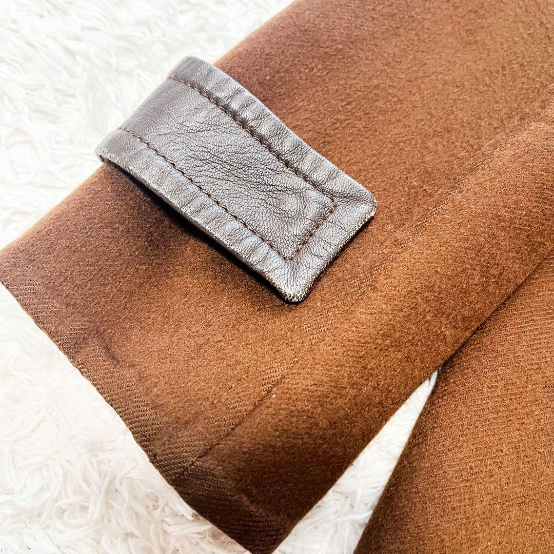 白タグ マックスマーラ ダブルフェイス ロングコート カシミヤ100 ブラウン