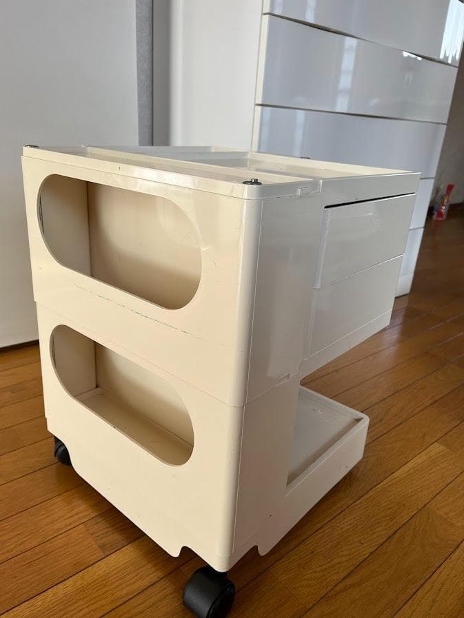 ボビーワゴン　ホワイト 2段2トレイ　 キッチンワゴン