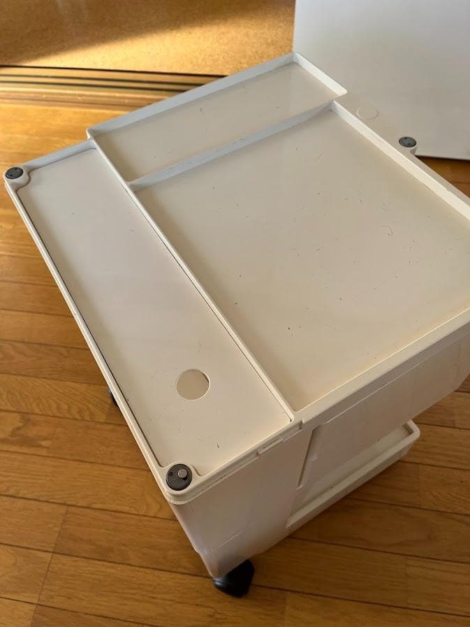 ボビーワゴン　ホワイト 2段2トレイ　 キッチンワゴン