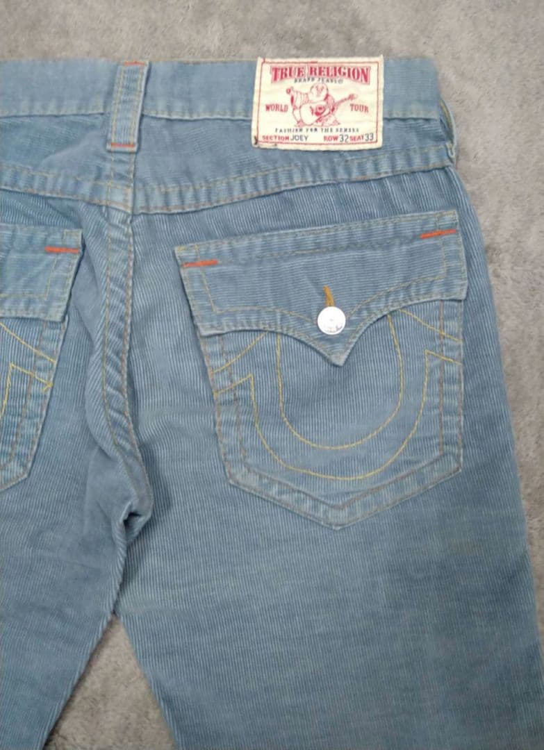 USA製　TRUE RELIGION　コーデュロイ　フレアパンツ　デニム　y2k