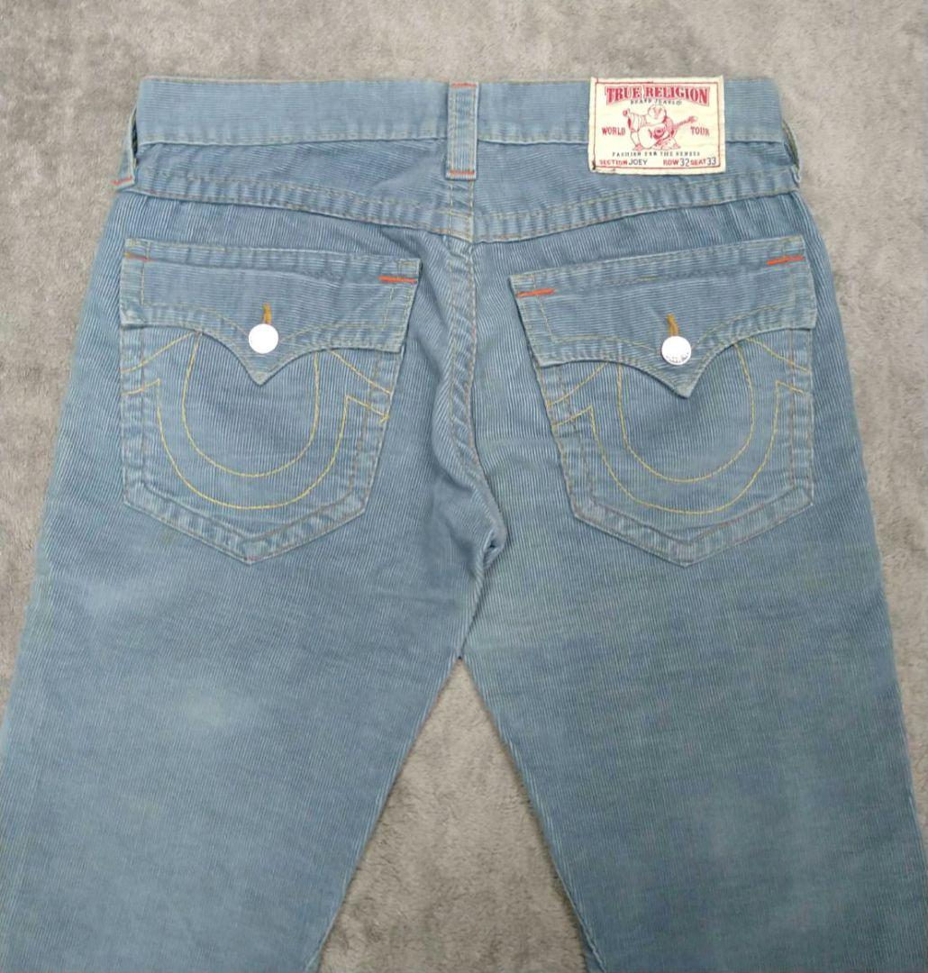 USA製　TRUE RELIGION　コーデュロイ　フレアパンツ　デニム　y2k