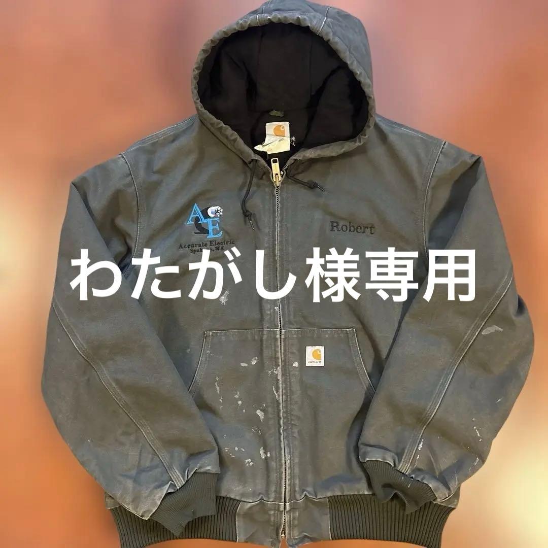 Carhartt アクティブジャケット モスグリーン 企業ロゴ