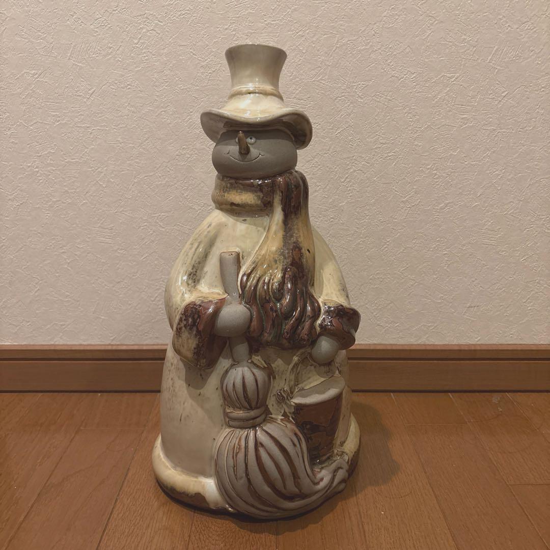 スノーマン 置物 陶器