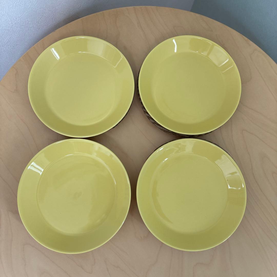 イッタラ　ティーマ　イエロー　17cm プレート　4枚セット