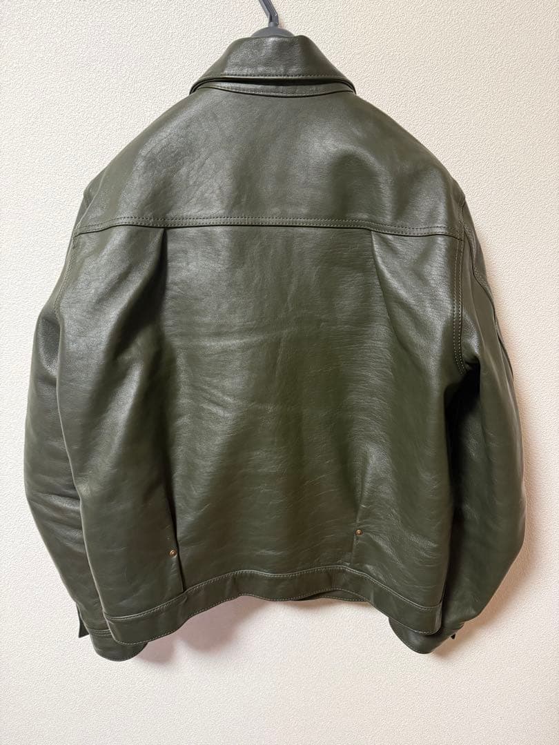 トロフィークロージング　レザジャケット　TRL-24 オリーブ　42