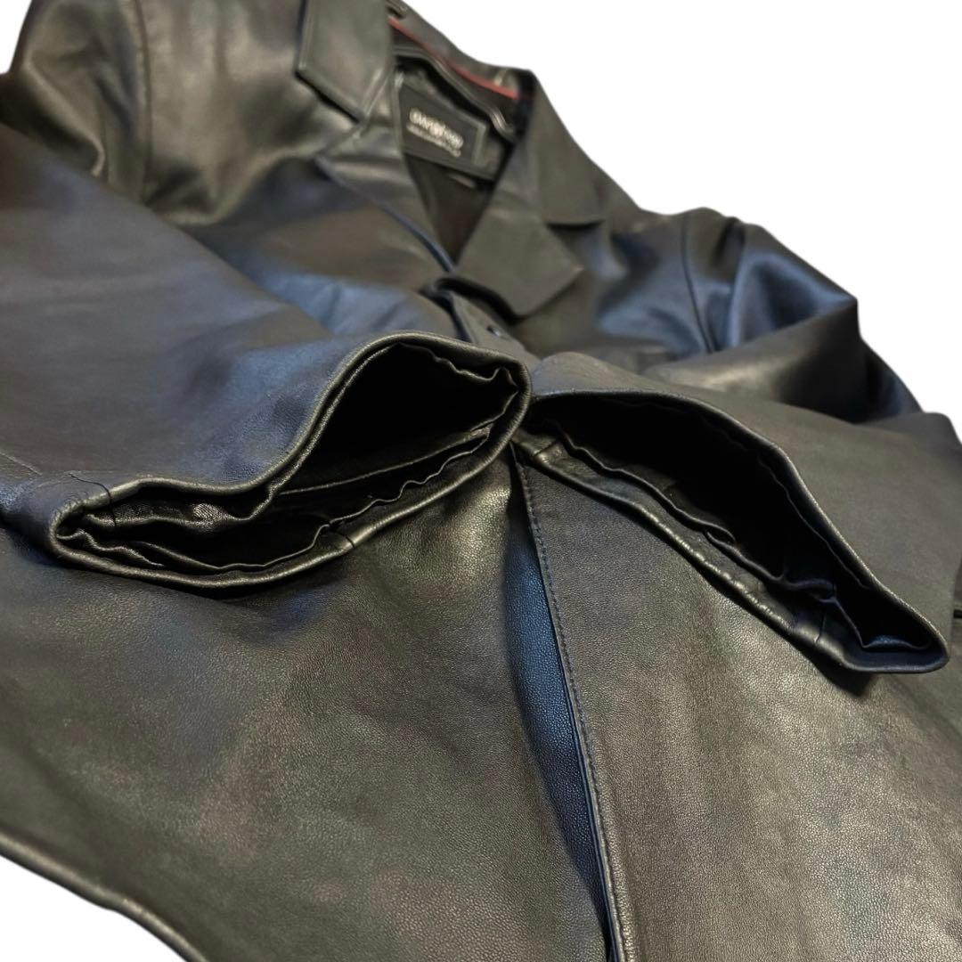 XL ヴィンテージ シープスキン　羊革　レザージャケット　　黒