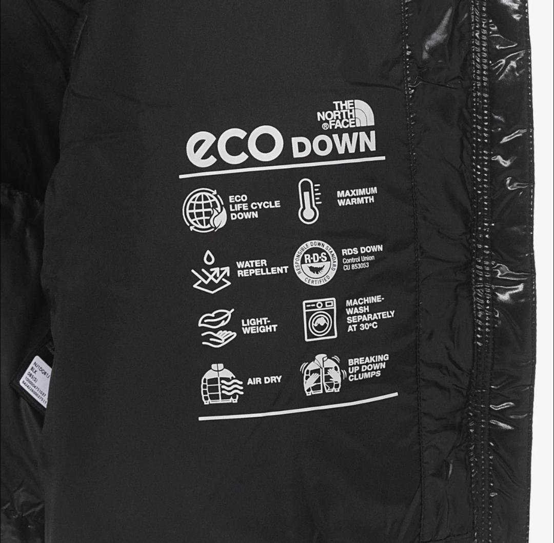 【韓国限定】ノースフェイス ショートダウン グロッシー ジャケット 黒 M