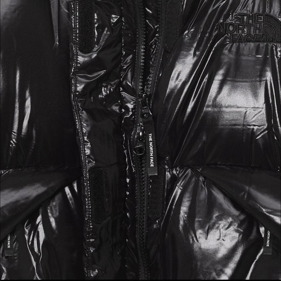 【韓国限定】ノースフェイス ショートダウン グロッシー ジャケット 黒 M