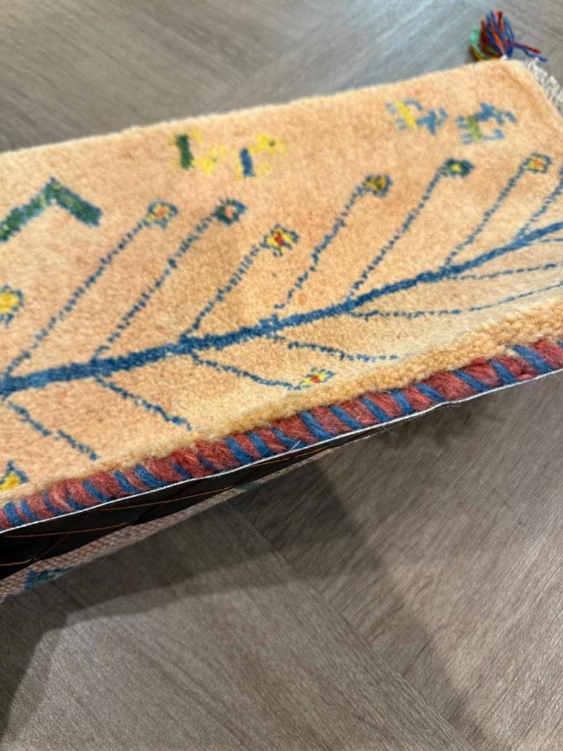 ギャッベ 58x43cm ペルシャ絨毯 手織り ギャベ 玄関マットラグ 絨毯