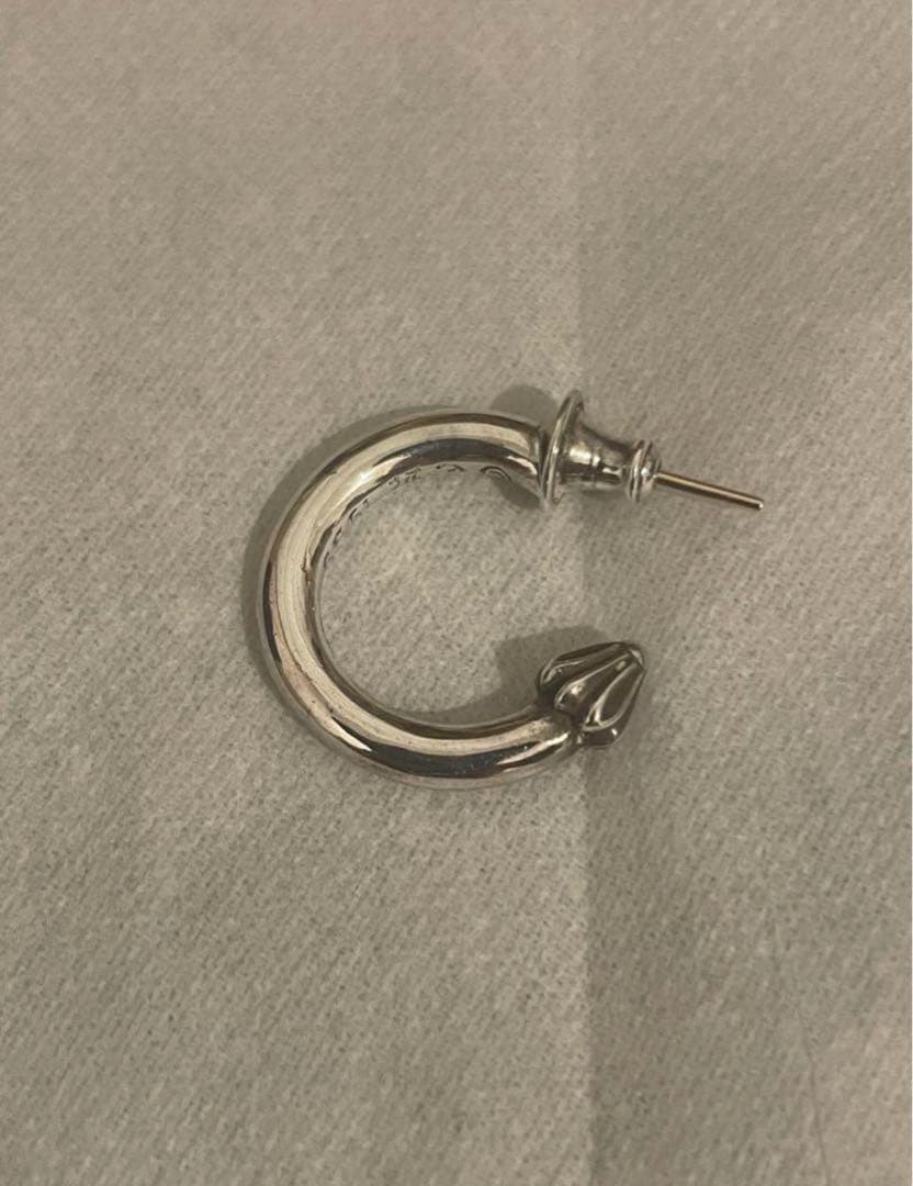 クロムハーツ プレーンフープシルバーピアス