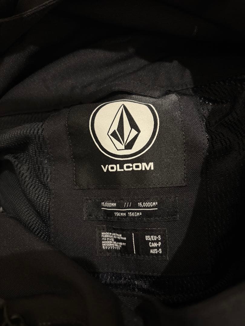VOLCOM ブラック スノーボードパンツ　オーバーオール　ビブパンツ