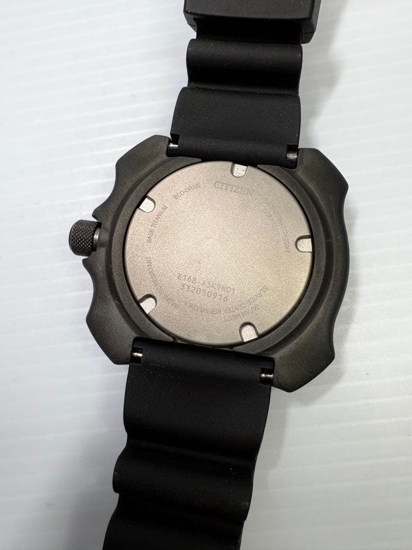 保証期間有・箱・取説付❗️シチズン・プロマスター・ダイバー・E168・エコドライブ