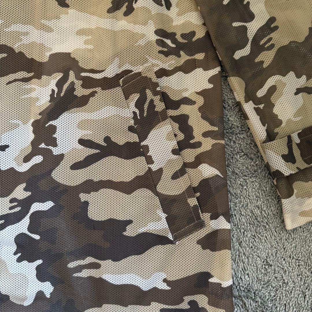 COMME des GARCONS SHIRT 迷彩メッシュ ステンカラーコート