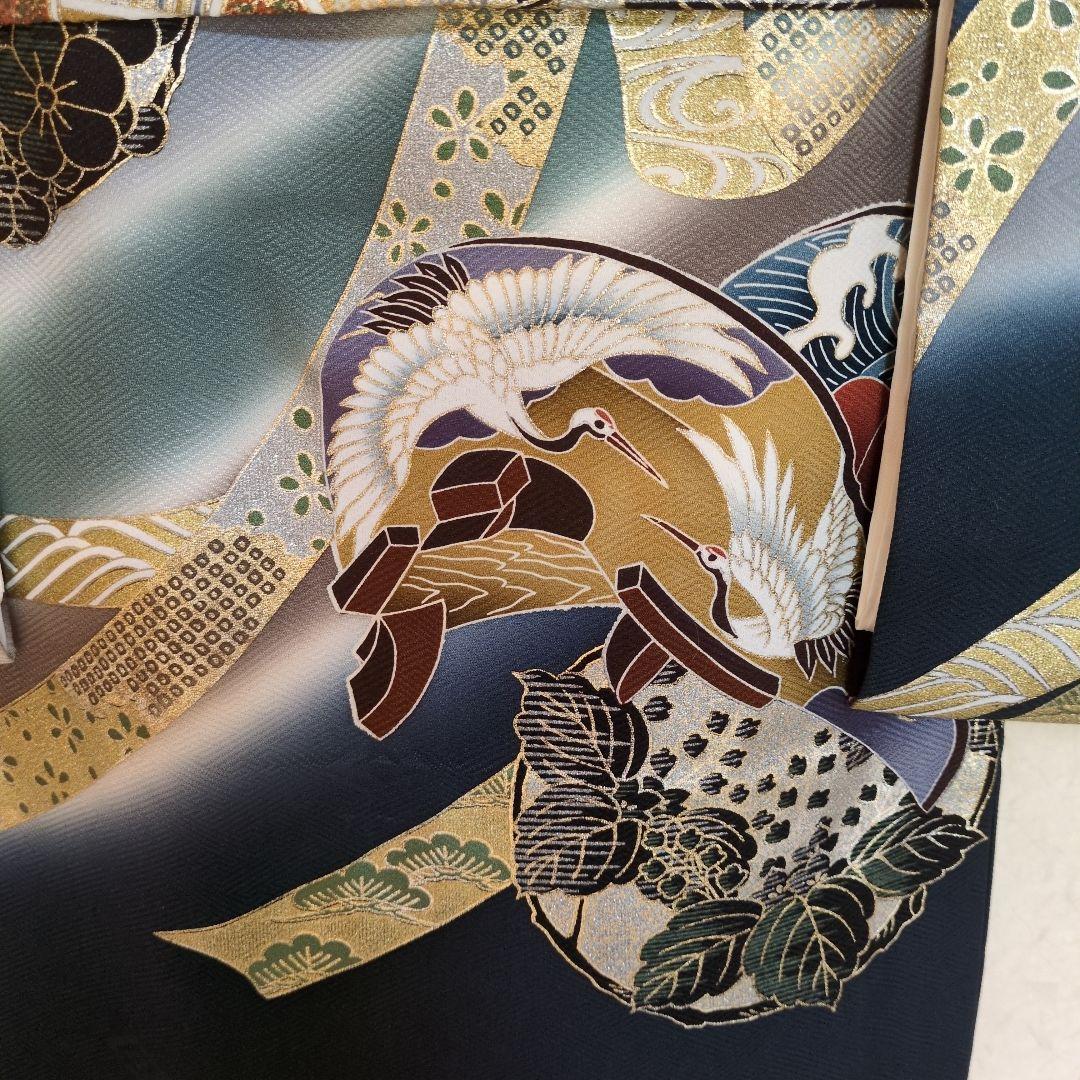 七五三３歳男の子お着物と正絹総絞り手縫いの被布（長襦袢付き）