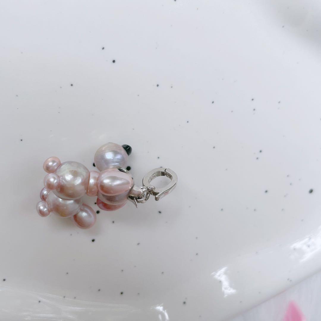 ワンちゃん　淡水バロックパールネックレス 犬　かわいい　ハンドメイド