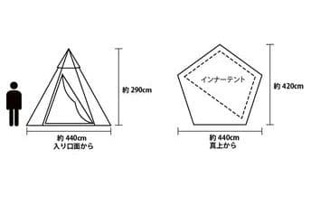 ビジョンピークスTC ティピーシェルター　初代、インナーなし
