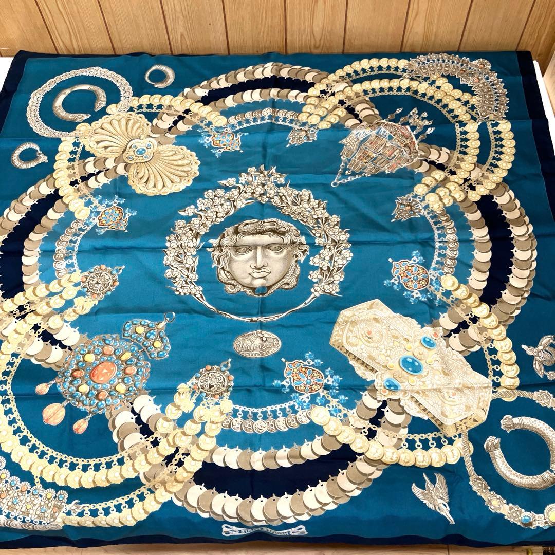 E100 HERMES エルメス カレ 90 KOSMIMA 宇宙 スカーフ