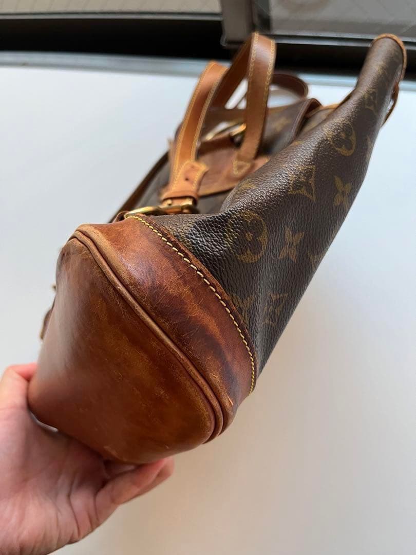 ルイヴィトン　リュック　モンスリ　モノグラム　ヴィンテージ　レトロ　総柄　平成