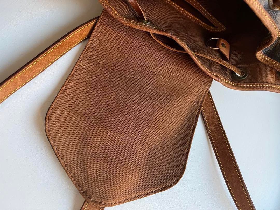 ルイヴィトン　リュック　モンスリ　モノグラム　ヴィンテージ　レトロ　総柄　平成