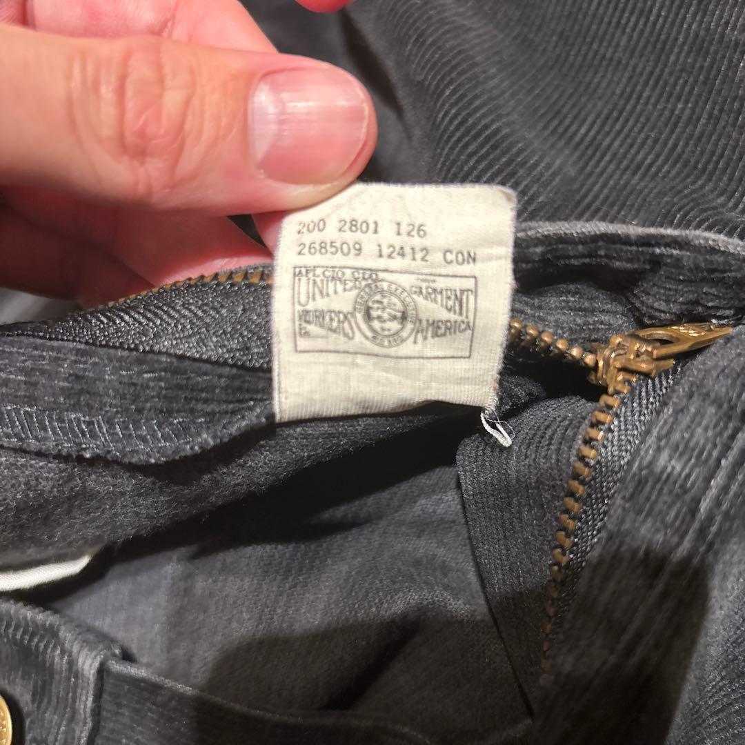 Lee 200 2801 USA製　ブラック　コーデュロイパンツ　W36程度