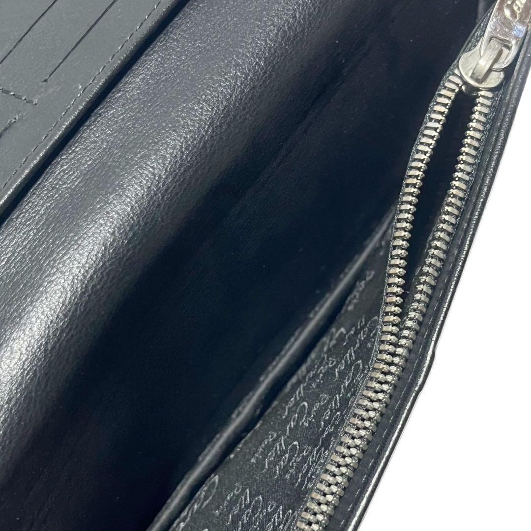 カルティエ Cartier 二つ折り 長財布 レザー 革 ブラック 黒