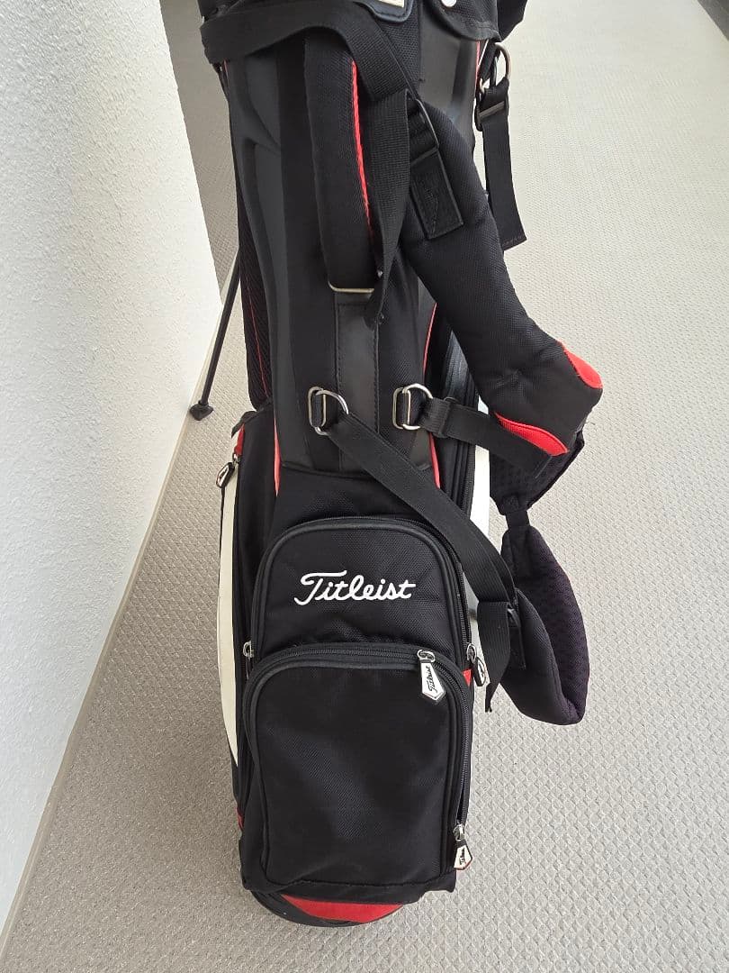 Titleist キャディバッグ 黒/白/赤