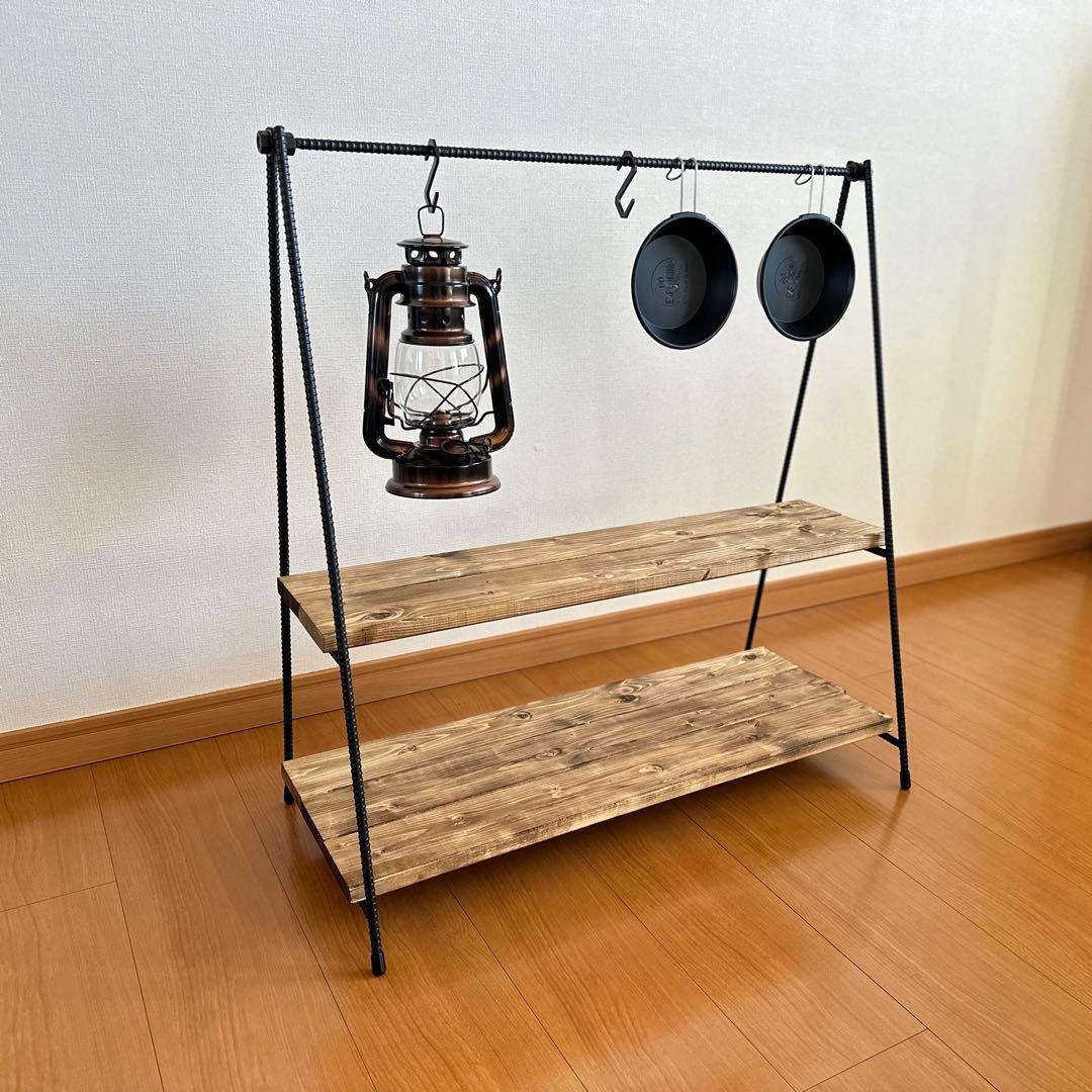 ハンギングラック　ハンガーラック　アイアンシェルフ　什器　観葉植物棚　飾り棚