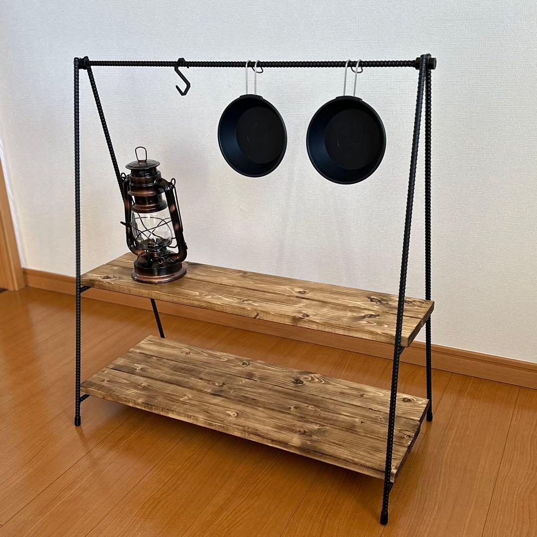 ハンギングラック　ハンガーラック　アイアンシェルフ　什器　観葉植物棚　飾り棚