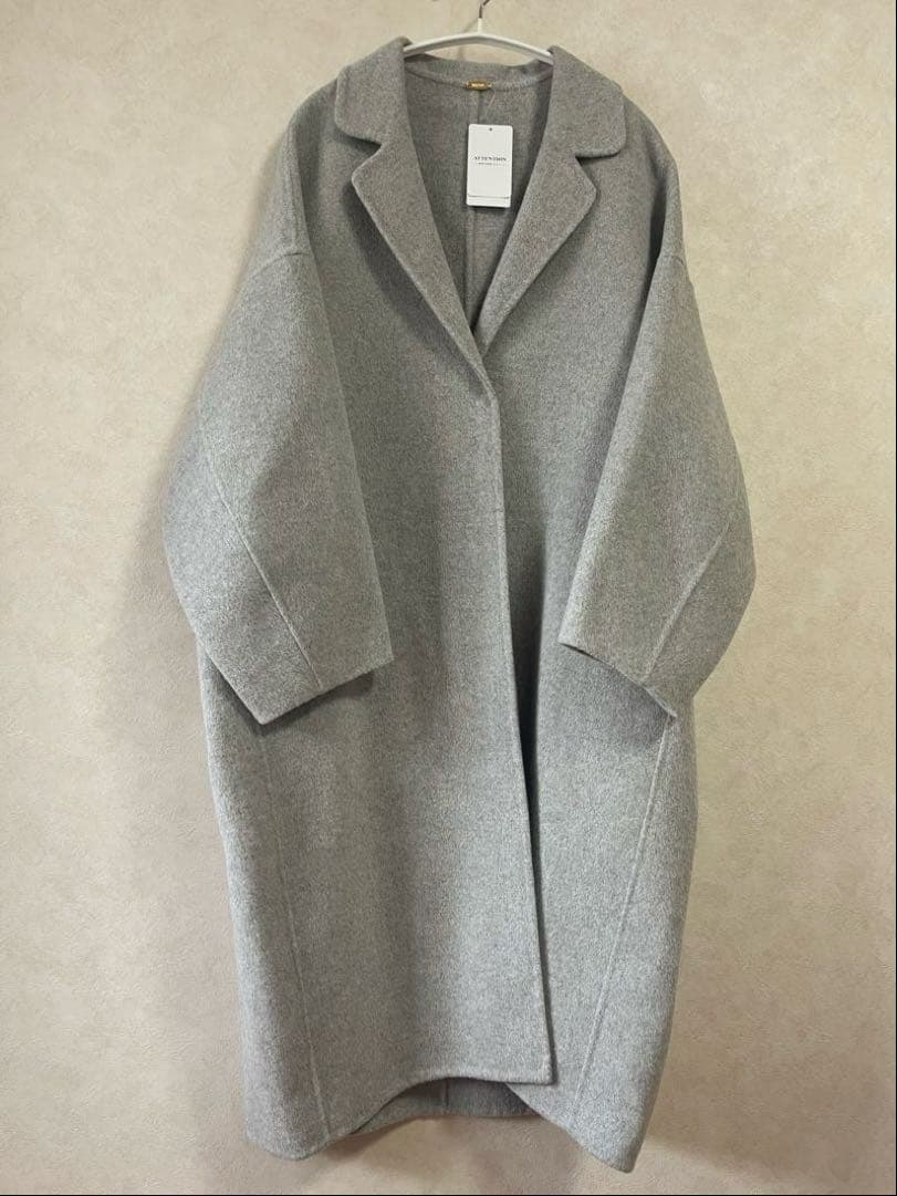 タイムセール☆新品DeuxiemeClasseウールアンゴラ リバーコートグレー