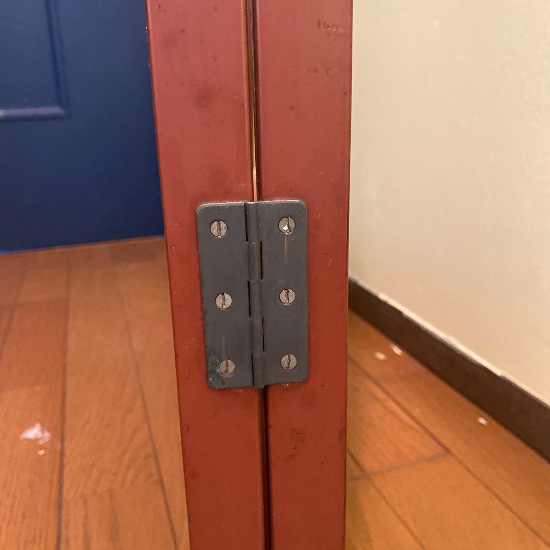 朱色の木製衣桁　高さ152 幅154 （たのメル便8600円送料込み）