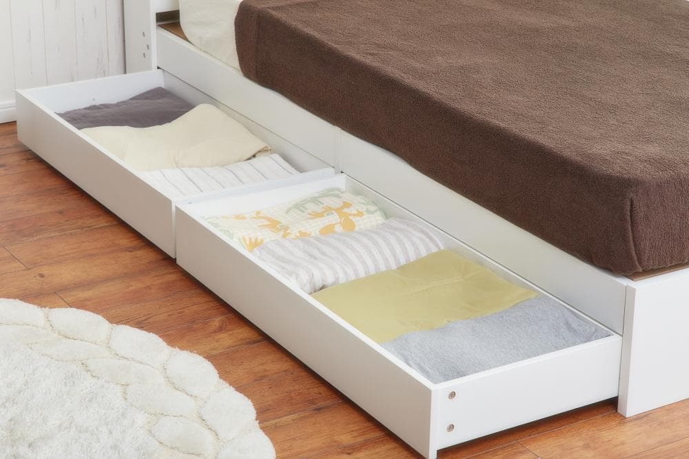 【シングル】Alloys(アロイス)引出し付ベッド +【マットレス】ナチュラル