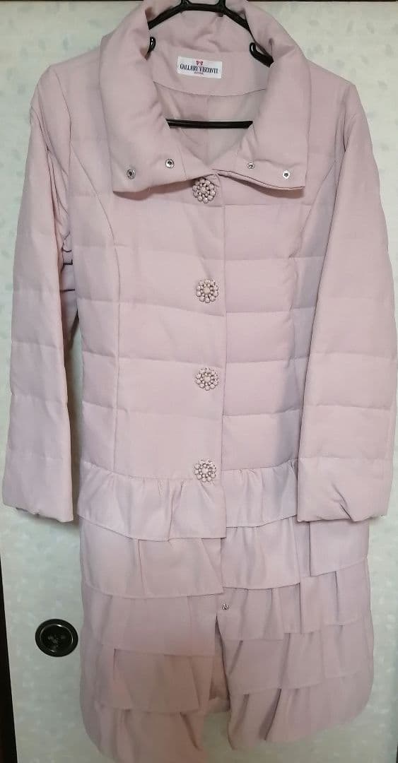 ビスコンティ　ダウンコート　フリル　ダウン　コート　ピンク