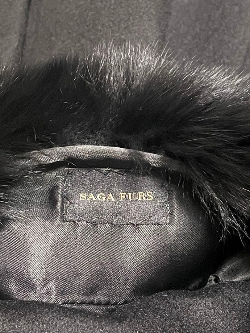 新品タグ付き　SAGAFURS カシミヤ100% ロングコート　黒