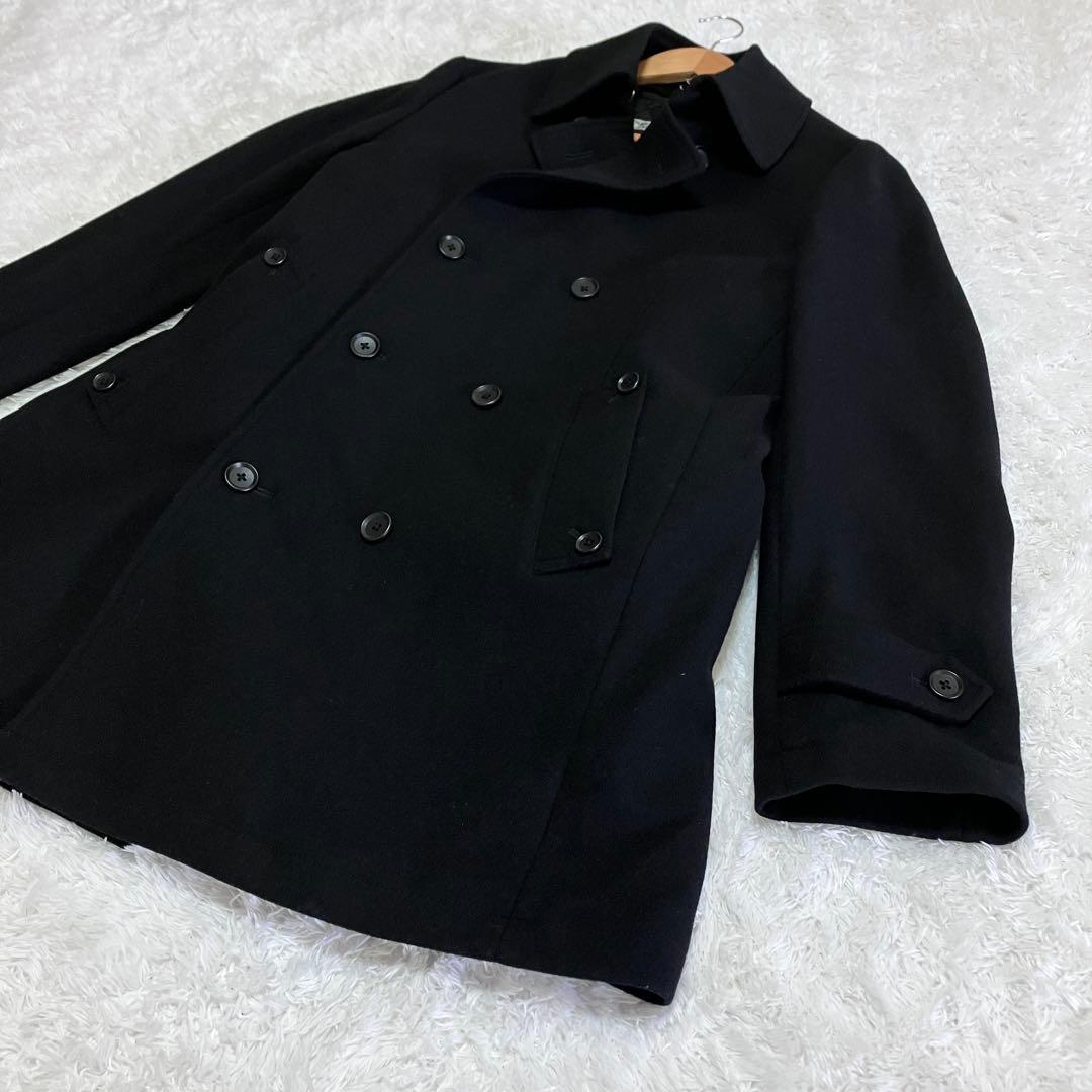 美品 キャサリンハムネット トレンチコート ウール ライナー ブラック XL