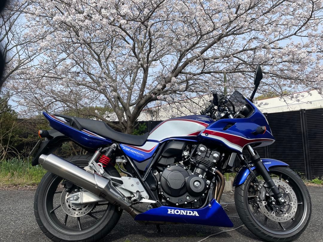 HONDA CB400SF SB NC42 モトズーム製アンダーカウル　青