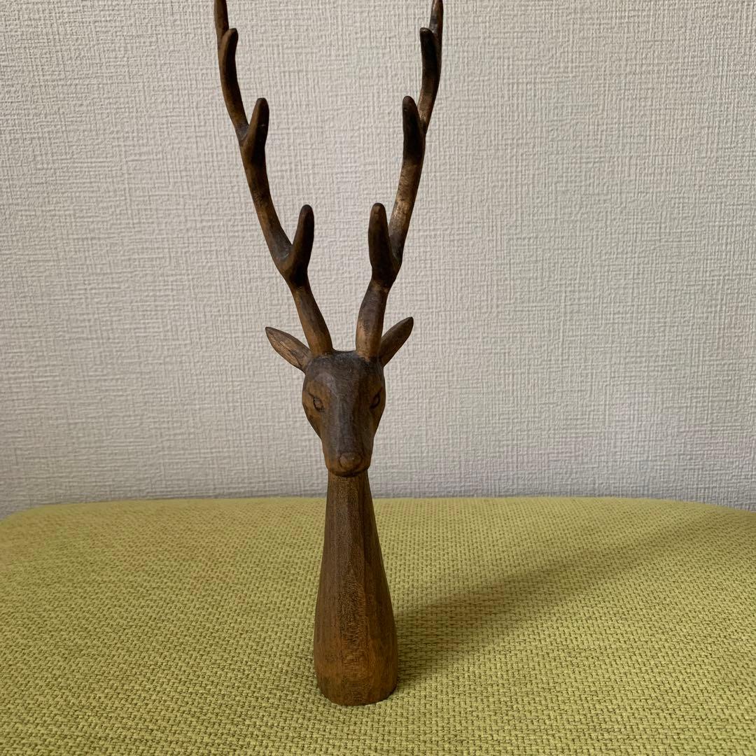 次*い様 kiyata シカの置物　アクセサリースタンド