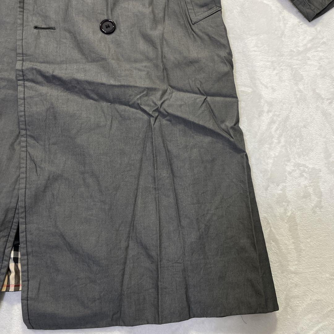 バーバリープローサム英国製トレンチコートヴィンテージグレーライナー付チェック