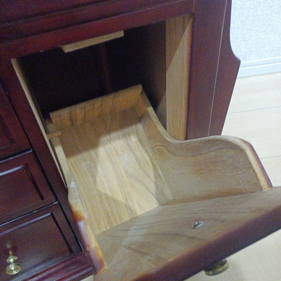 昭和レトロ キャビネット 木製 ナイトテーブル サイドテーブル キャスター付き