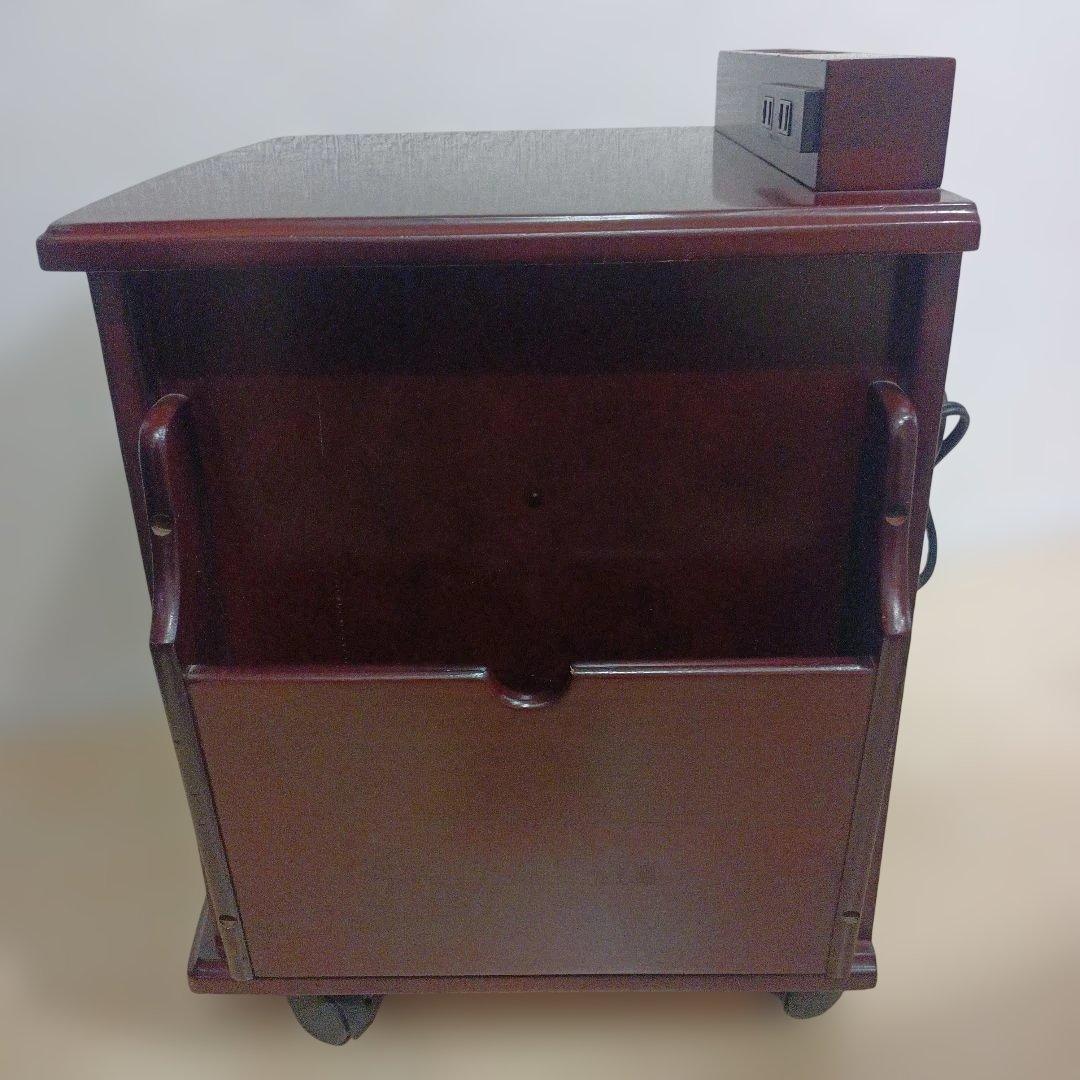 昭和レトロ キャビネット 木製 ナイトテーブル サイドテーブル キャスター付き