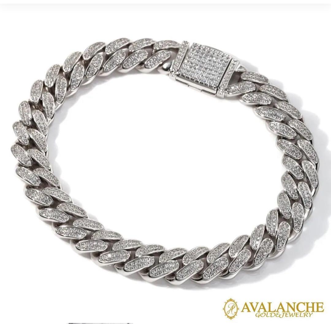AVALANCHE アバランチ　シルバー マイアミブレスレットメンズブレスレット