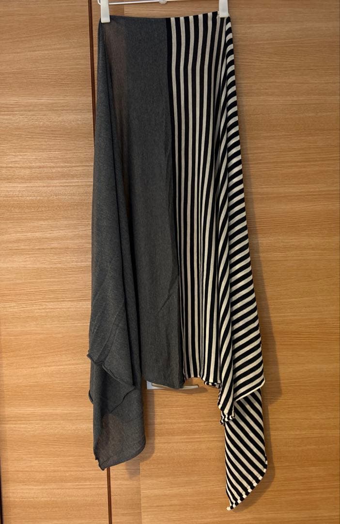 コムデギャルソンコムデギャルソン ボーダー×グレー 大判ストール