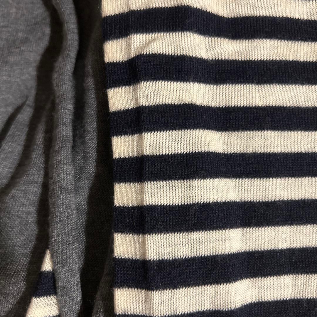 コムデギャルソンコムデギャルソン ボーダー×グレー 大判ストール