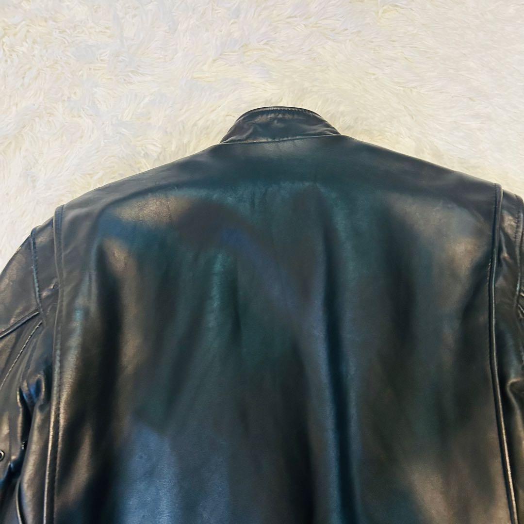 SHOTT レザーシングルライダース 641ブラックサイズ38 ボアライナー付き