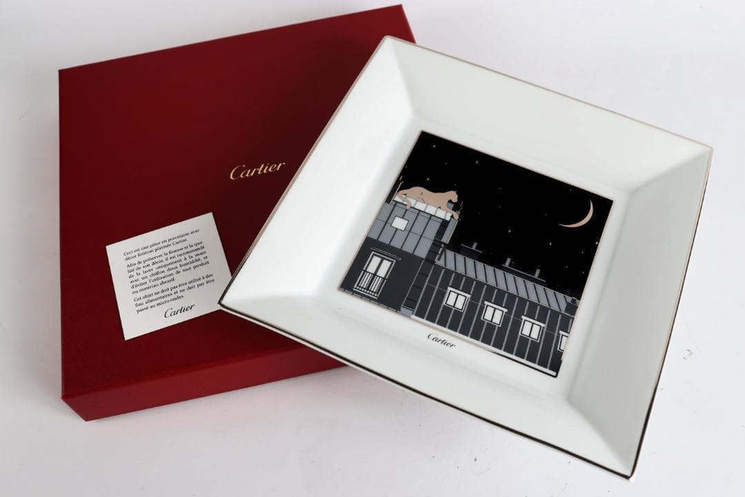 Cartier カルティエ スクエア パンテール プレート 豹