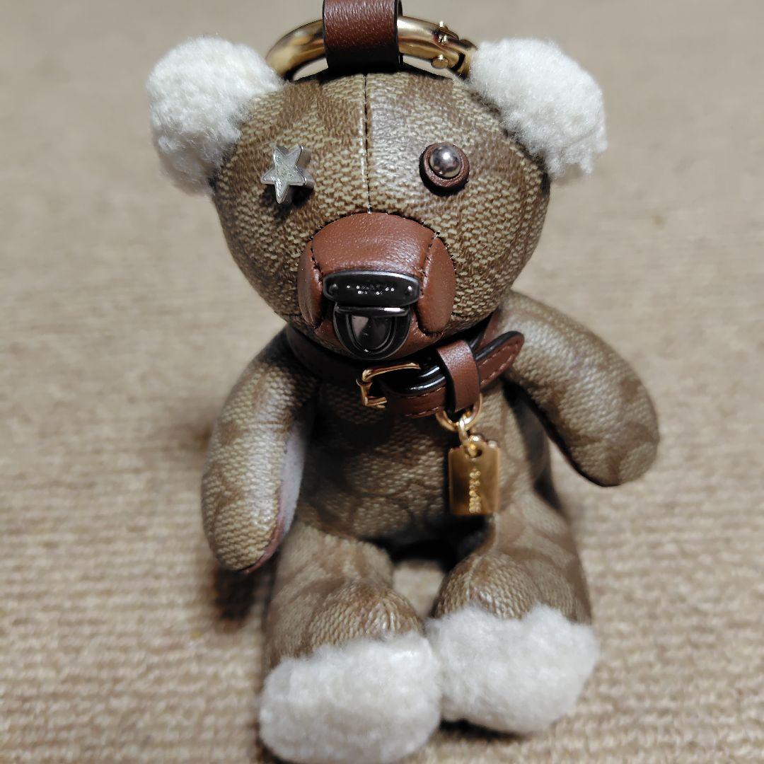 COACH　テディベア　クマ型レザーキーホルダー ブラウン　新品未使用